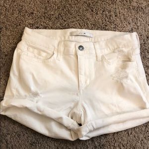 Joe’s Jeans white distressed jean shorts